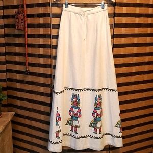 Vintage Long "Native-American" Inspired Skirt XS